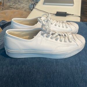 Jack Purcell all white leather coverse size 12